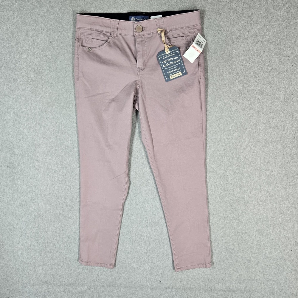 Democracy Women Pants 10 Mauve Ankle Absolution Skimmer Slim 27" Inseam NWT